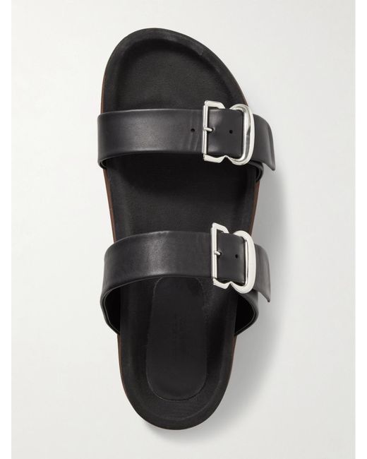 Gabriela Hearst White Wren Leather Platform Slides