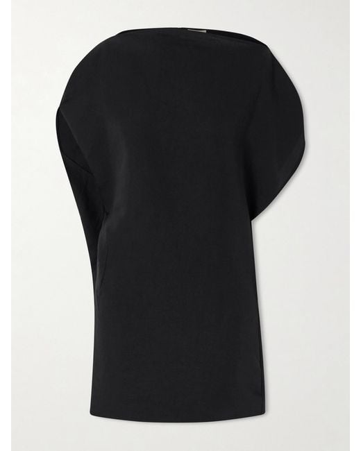 Khaite Black Erin Silk And Cotton-Blend Organza Mini Dress