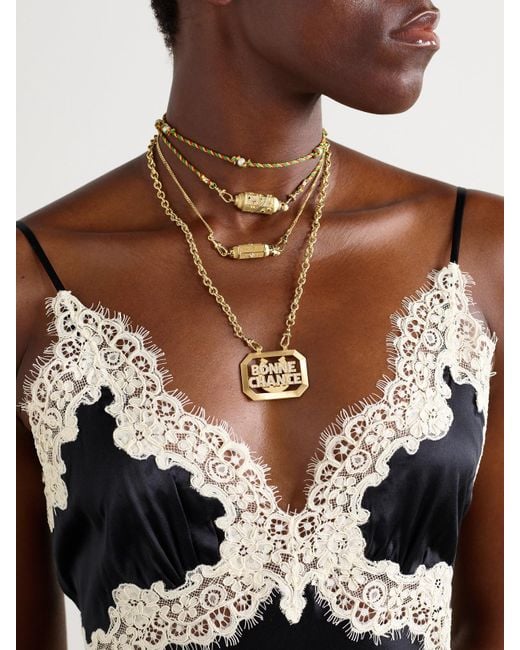 Marie Lichtenberg Natural Bonne Chance Scapular 18-Karat Diamond Necklace