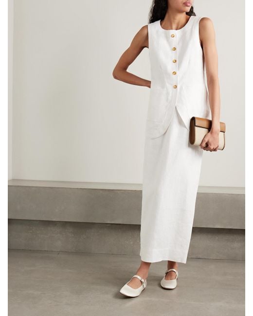 Posse White Emma Weste Aus Leinen