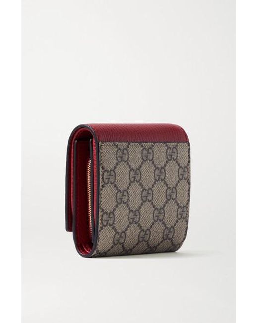 gucci petite marmont leather flap wallet