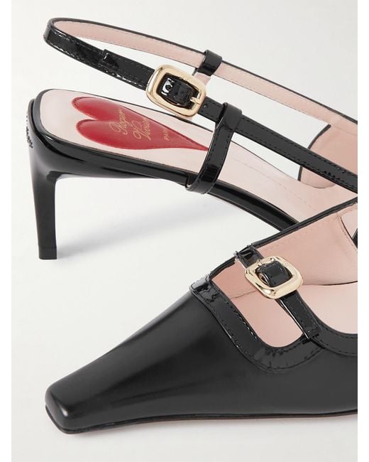 Roger Vivier Natural Nagoya 55 Slingback-Pumps Aus Leder Mit Verzierung