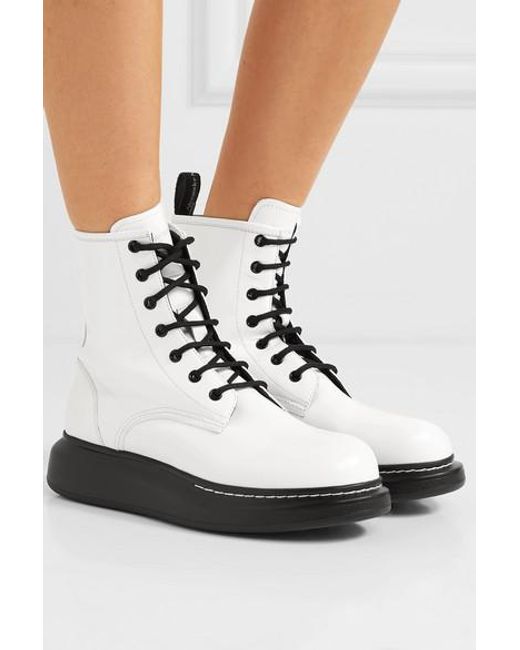 alexander mcqueen white boots