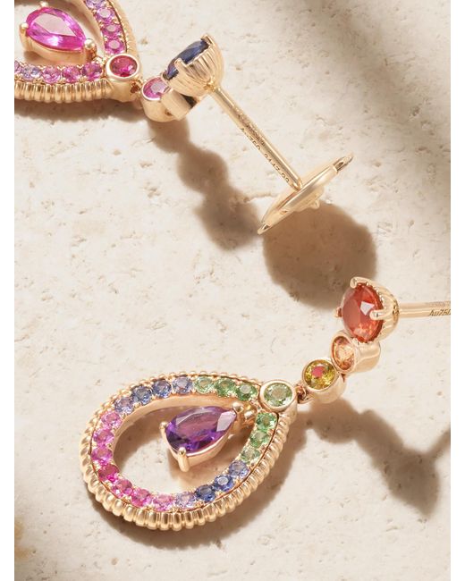 Faberge Natural Colours Of Love Ohrringe Aus 18 Karat Roségold Mit Mehreren Steinen