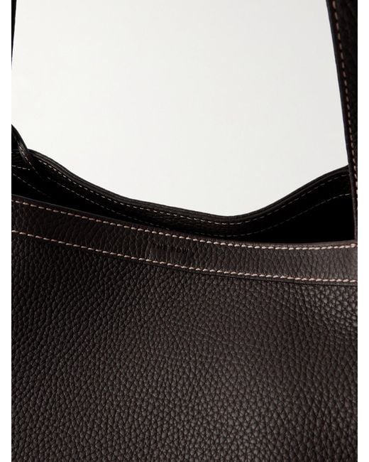 The Row White Park Small Textured-Leather Tote