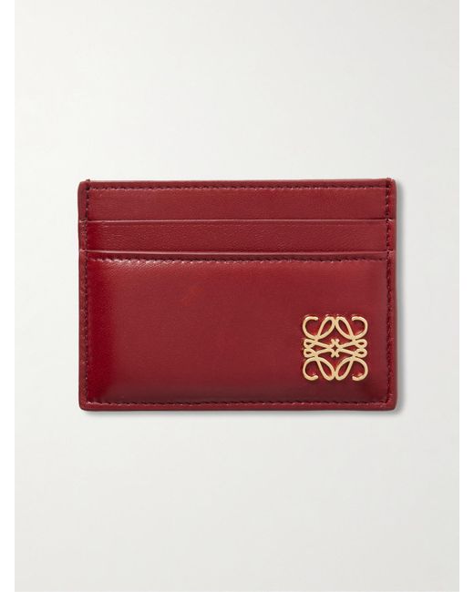 Loewe Red Anagram Kartenetui Aus Leder Mit Verzierung