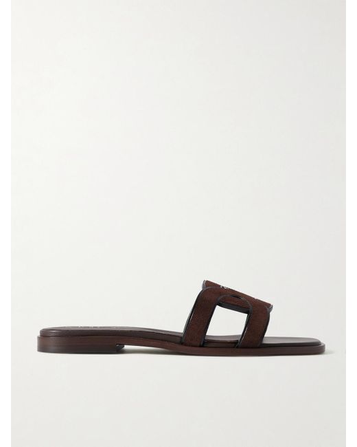 Tod's White Suede Slides