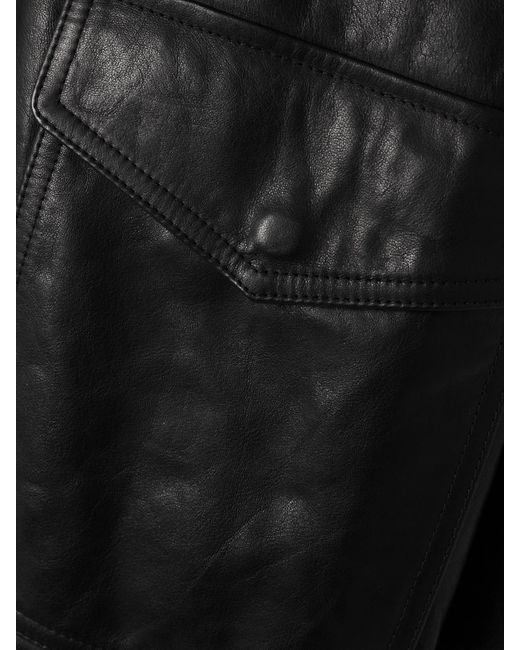 Frankie Shop Black Viper Oversized-Jacke Aus Leder