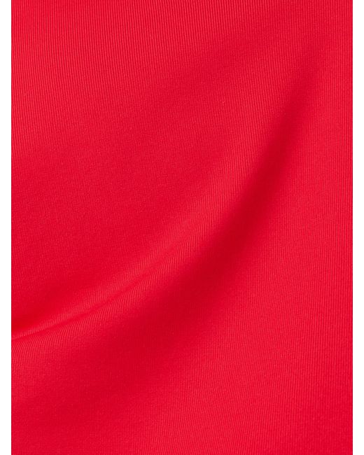Melissa Odabash Red Havana Embellished Ruched Swimsuit