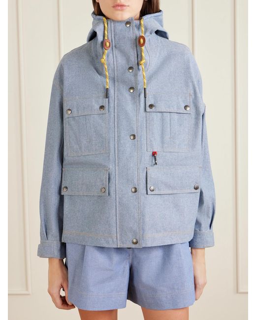 Moncler Blue Beziers Padded Denim Jacket