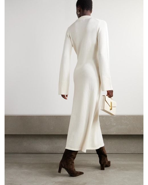 Loulou de Saison Natural Ari Maxikleid Aus Einer Woll-Kaschmirmischung