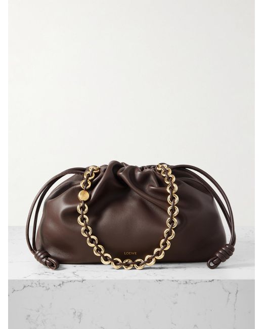Loewe Brown Flamenco Large Leather Shoulder Bag