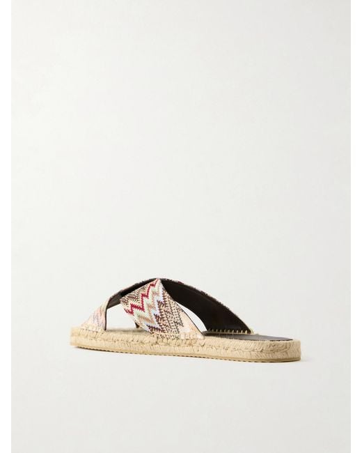Missoni Natural Harlow Striped Woven Espadrilles