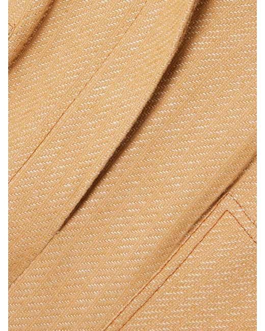 Emilia Wickstead Natural Jody Paneled Cotton-Blend Jacquard Shirt Dress