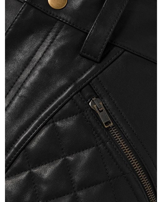 Isabel Marant Black Candice Shorts Aus Gestepptem Leder