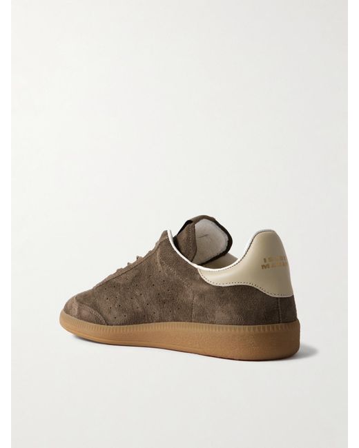 Isabel Marant Brown Bryce Sneakers Aus Veloursleder Mit Lederbesätzen