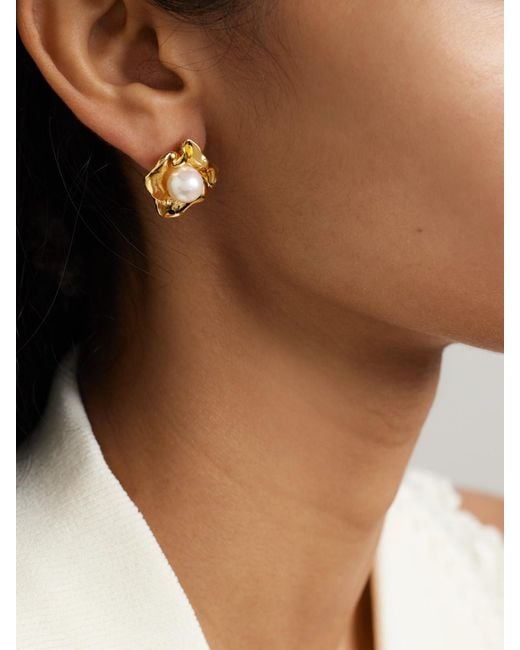 Completedworks Metallic Unity Recycled Vermeil Pearl Earrings