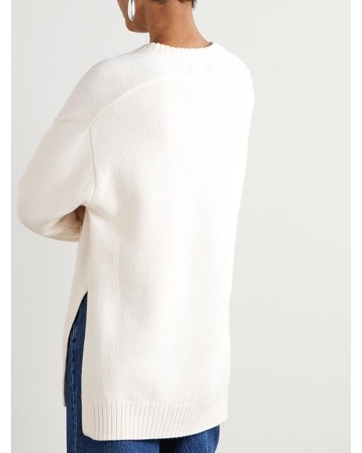 Loulou de Saison Natural Safi Merino Wool And Cashmere-Blend Sweater