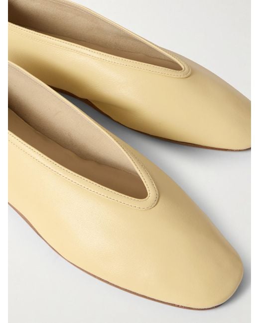 Le Monde Beryl Natural Luna Leather Ballet Flats