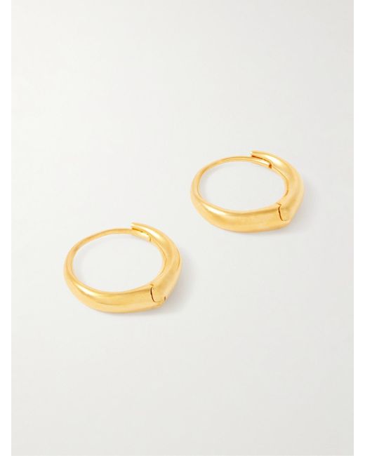 Sophie Buhai Metallic Large Hellenic Vermeil Hoop Earrings