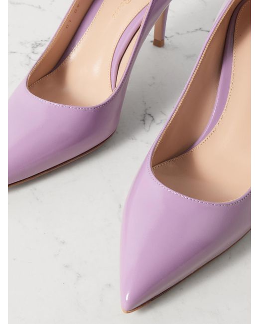 Gianvito Rossi Pink Gianvito 70 Patent-Leather Pumps