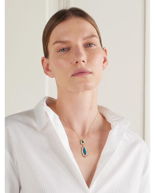 Suzanne Kalan Natural 18-Karat Multi-Stone Necklace