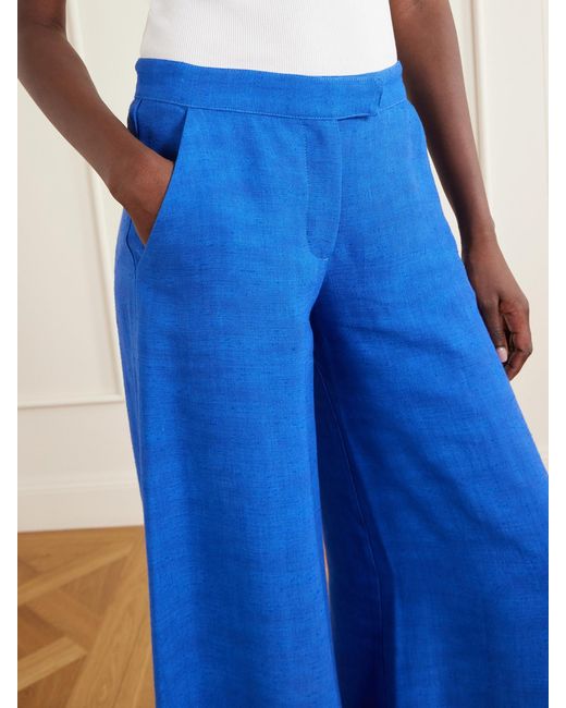 Lisa Marie Fernandez Blue Canvas Wide-Leg Pants