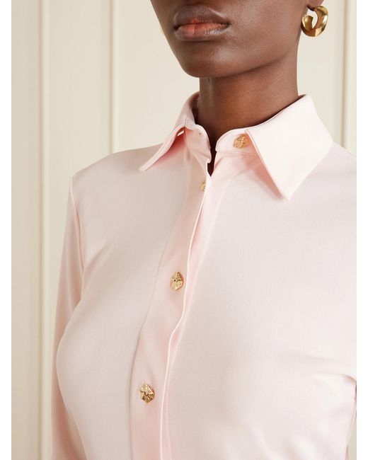 Violante Nessi Pink Deanna Jersey Midi Dress