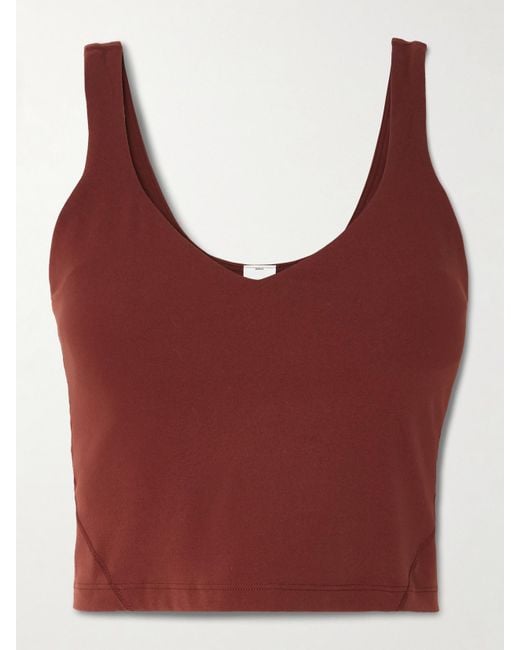 lululemon athletica Red Align Verkürztes Tanktop Aus Nulu-Material