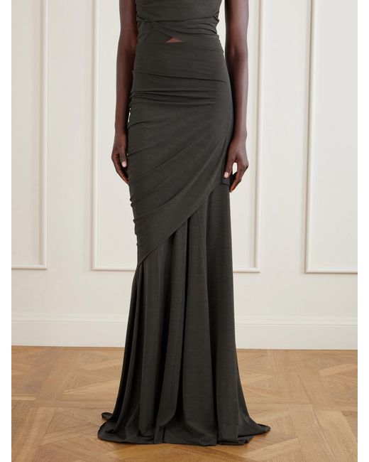 Cortana Black Myia Crepe Maxi Skirt