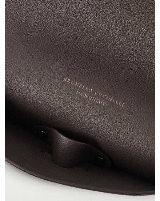Brunello Cucinelli Brown Suede Glasses Case
