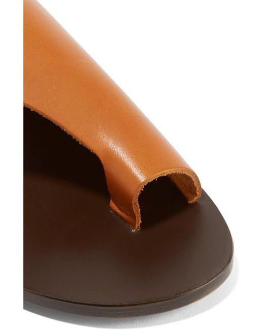 Rosa Femme Coloris Cuir En Sandales À Découpe De Marron dexBCWro