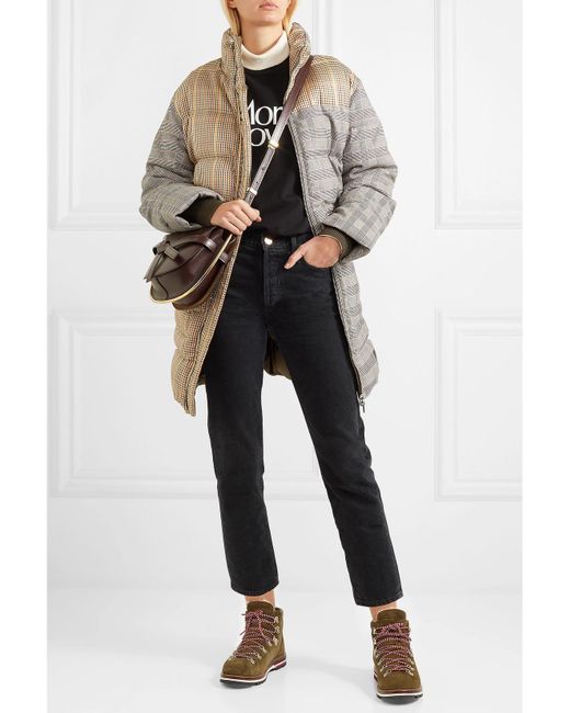 Moncler Green Blanche Shearling-Lined Suede Ankle Boots