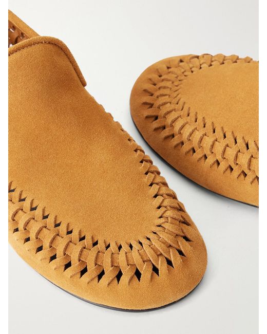Proenza Schouler Brown Whip Suede Loafers