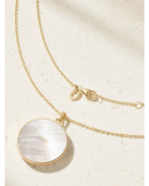 L'Atelier Nawbar Natural Let There Be Light 18-Karat, Diamond And Mother-Of-Pearl Necklace