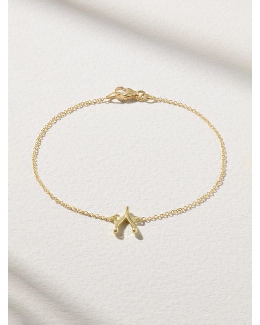 Jennifer Meyer Natural Mini Wishbone 18-Karat Bracelet