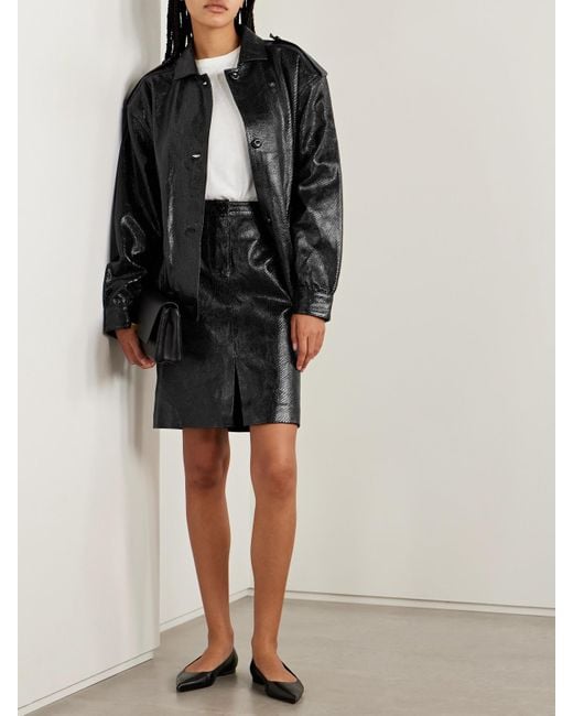 Blazé Milano Black Popeye Rock Aus Leder Mit Schlangeneffekt