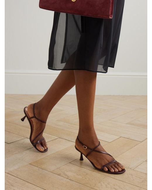Gianvito Rossi Natural 55 Leather Sandals