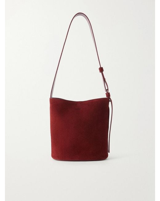 LIE STUDIO Red Paula Suede Tote
