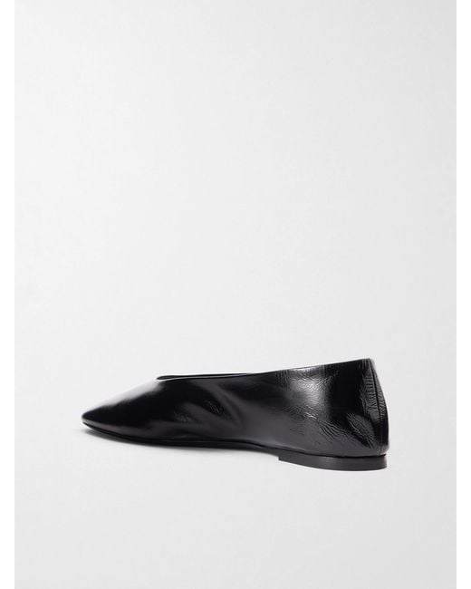 Saint Laurent White Sao Leather Ballet Flats