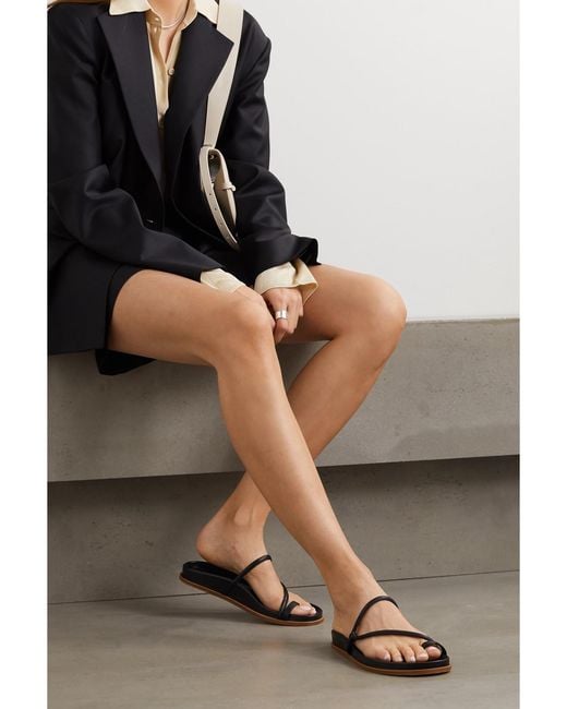 Emme Parsons Black Bari Leather Sandals