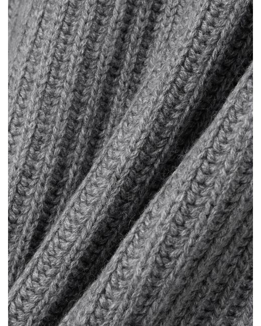 Leset Gray Emma Ribbed-Knit Sweater
