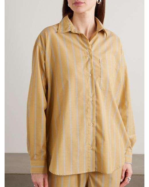 Jamie Haller Natural The Essential Striped Cotton-Poplin Shirt