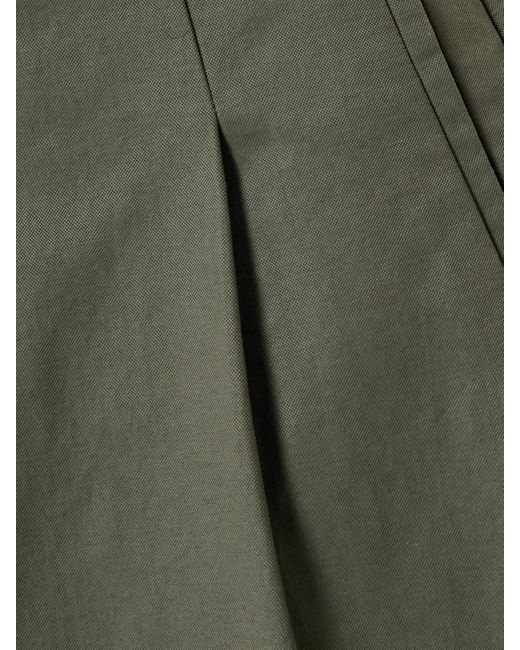 St. Agni Green Bundfaltenhose Aus Einer Baumwollmischung