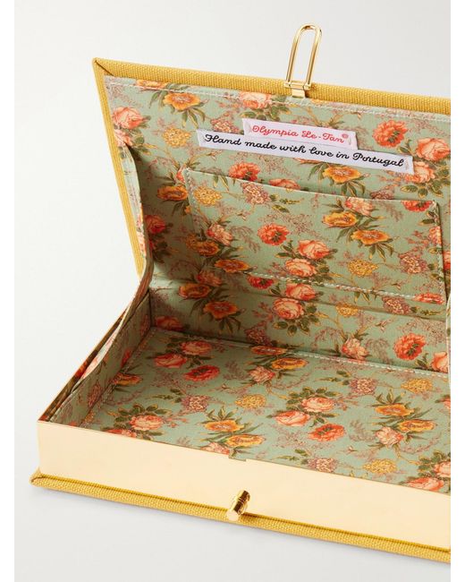 Olympia Le-Tan Metallic Waffles: Breakfast For Champions Embroidered Canvas Clutch