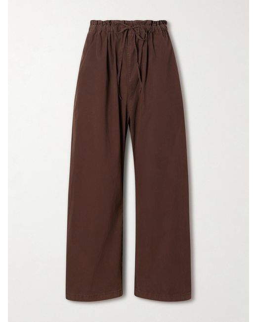 Polo Ralph Lauren Brown Cotton Tapered Drawstring Pants