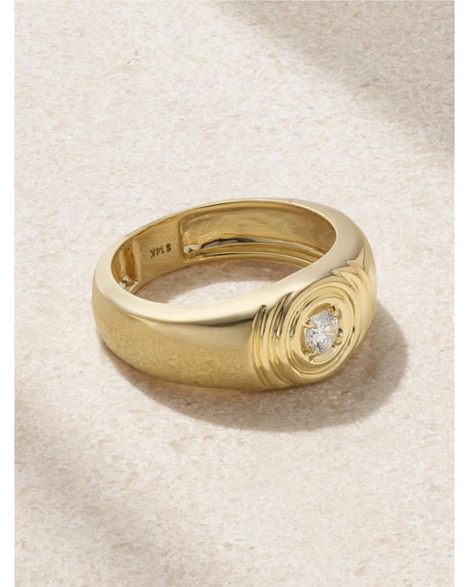 STONE AND STRAND Natural Silvia Ring Aus 14 Karat Mit Diamant