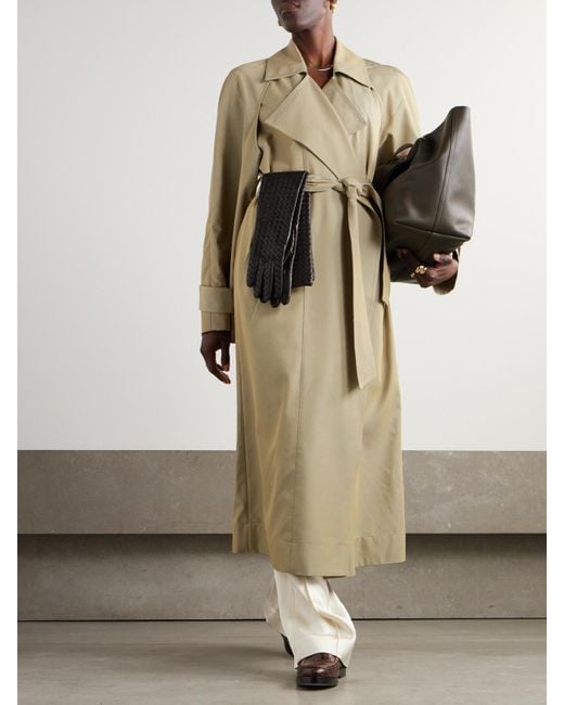 Frankie Shop Natural Astoria Cutout Tencel Lyocell-Blend Trench Coat