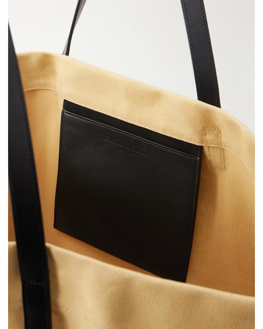 Kallmeyer Natural Cottage Leather-Trimmed Canvas Tote