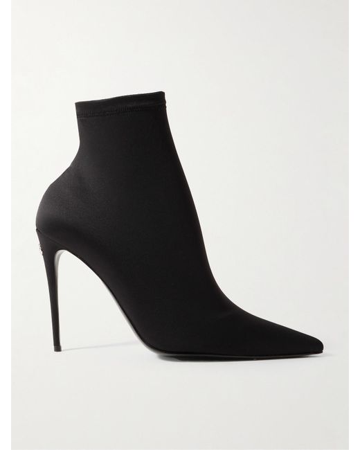 Dolce & Gabbana Black Sock Boots Aus Stretch-Jersey